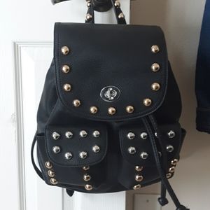 ASOS Leather Studded Backpack